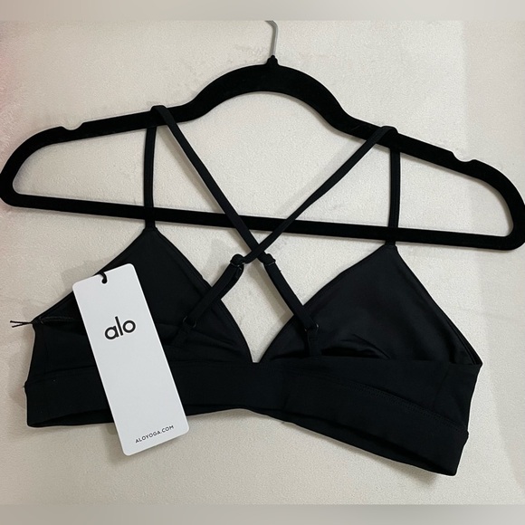 NWT Alo Splendor Bra in Black Adjustable Straps Size M - Picture 6 of 11